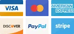 Pictogramme des modes de paiement acceptés Visa Mastercard PayPal