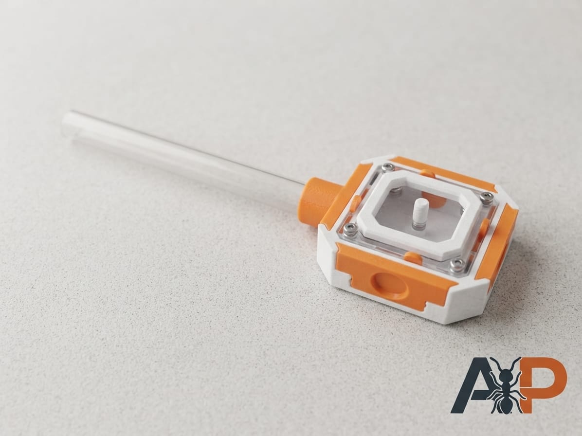 Connexion d'un tube à essai sur une aire de chasse 1x1