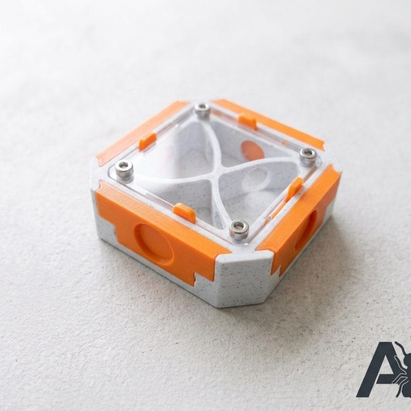 Nid modulaire 1x1 orange avec éléments détachés