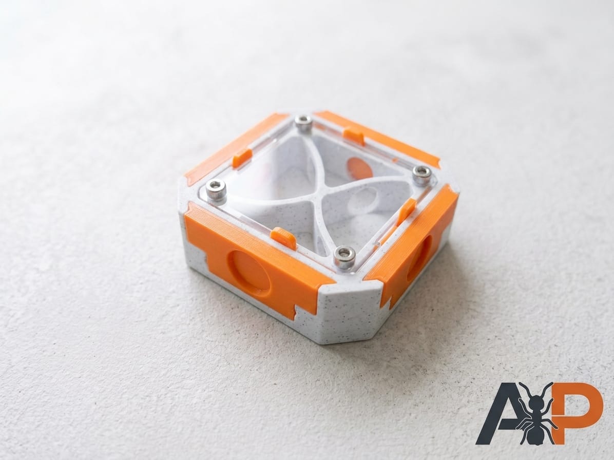 Nid modulaire 1x1 orange avec éléments détachés