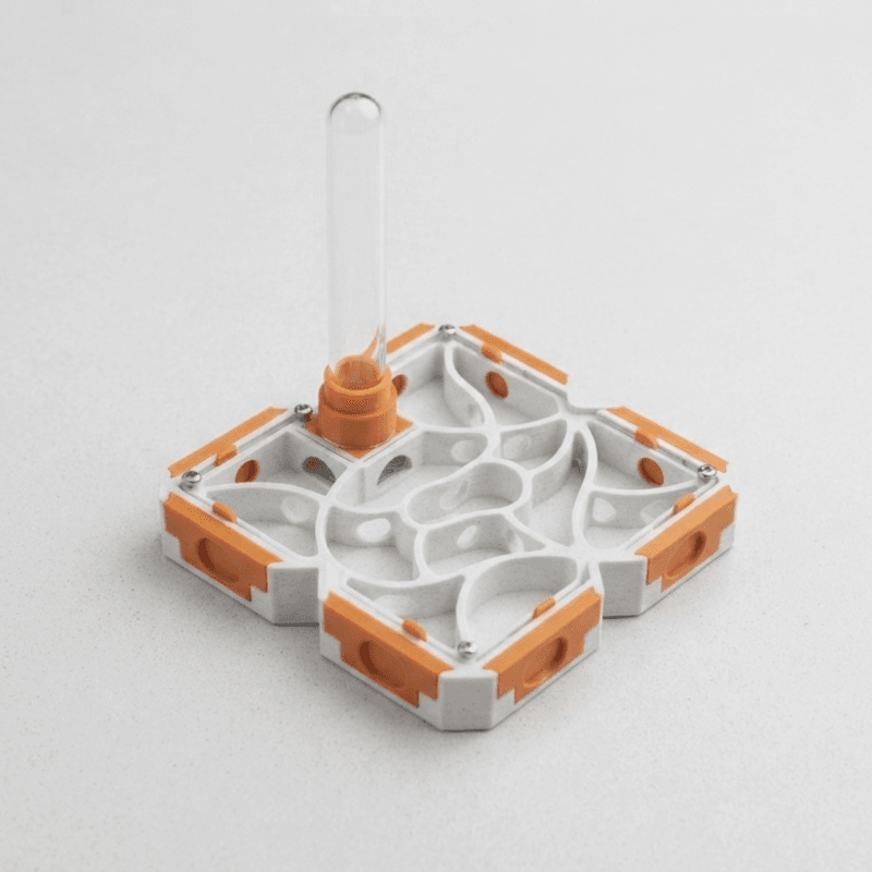 Nid modulaire 2x2 orange avec bloc oasis